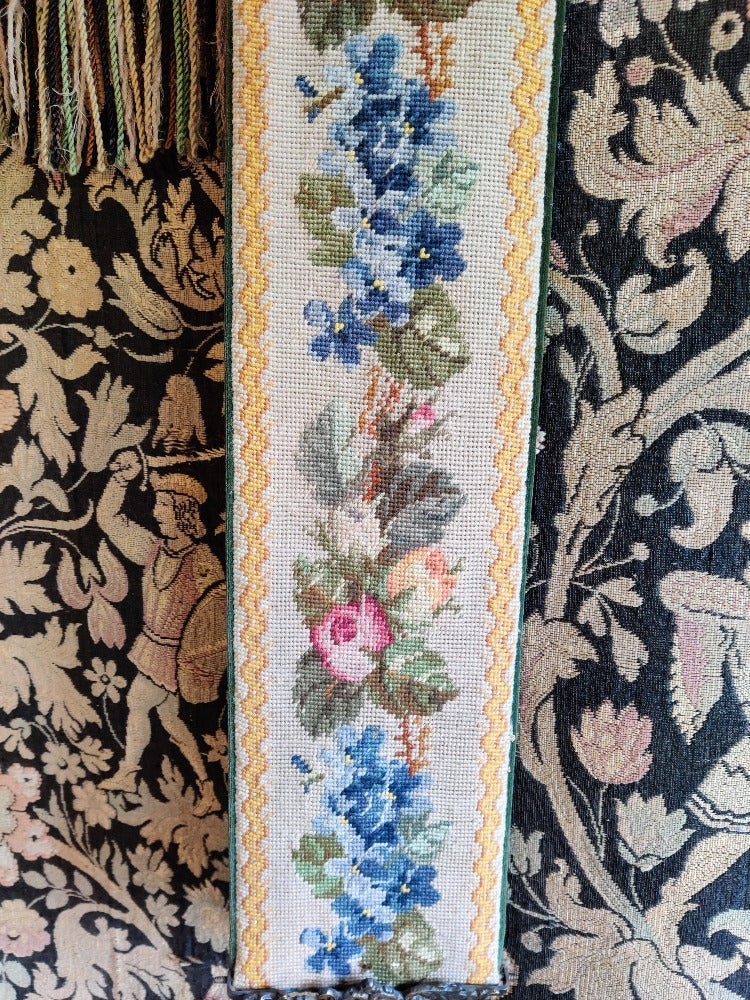 Vintage Needlepoint Bell Pull
