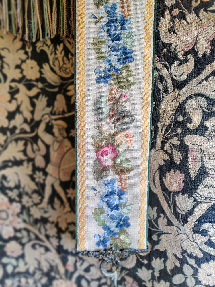 Vintage Needlepoint Bell Pull