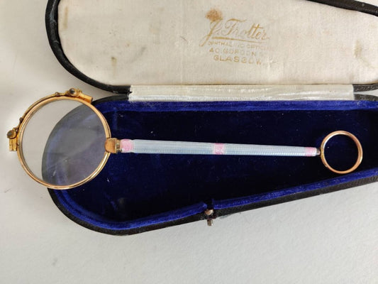 Vintage enamel lorgnette