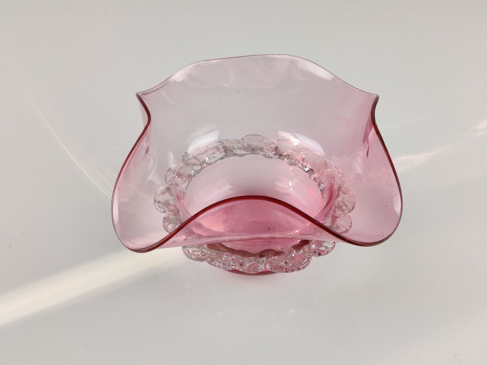 Vintage Cranberry Glass Dish