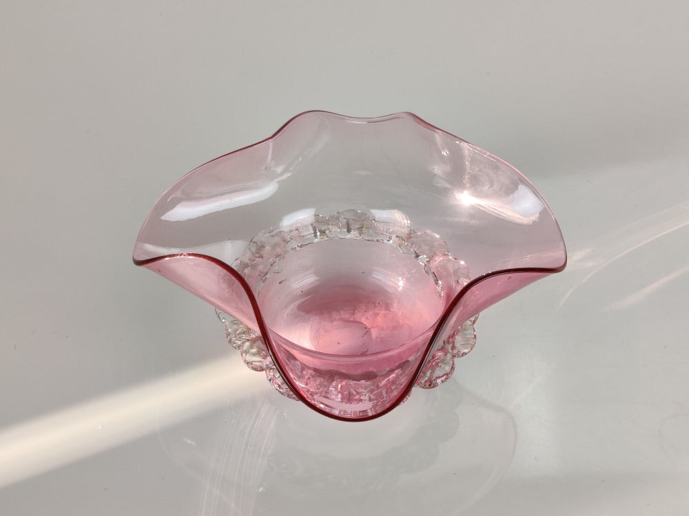 Vintage Cranberry Glass Dish