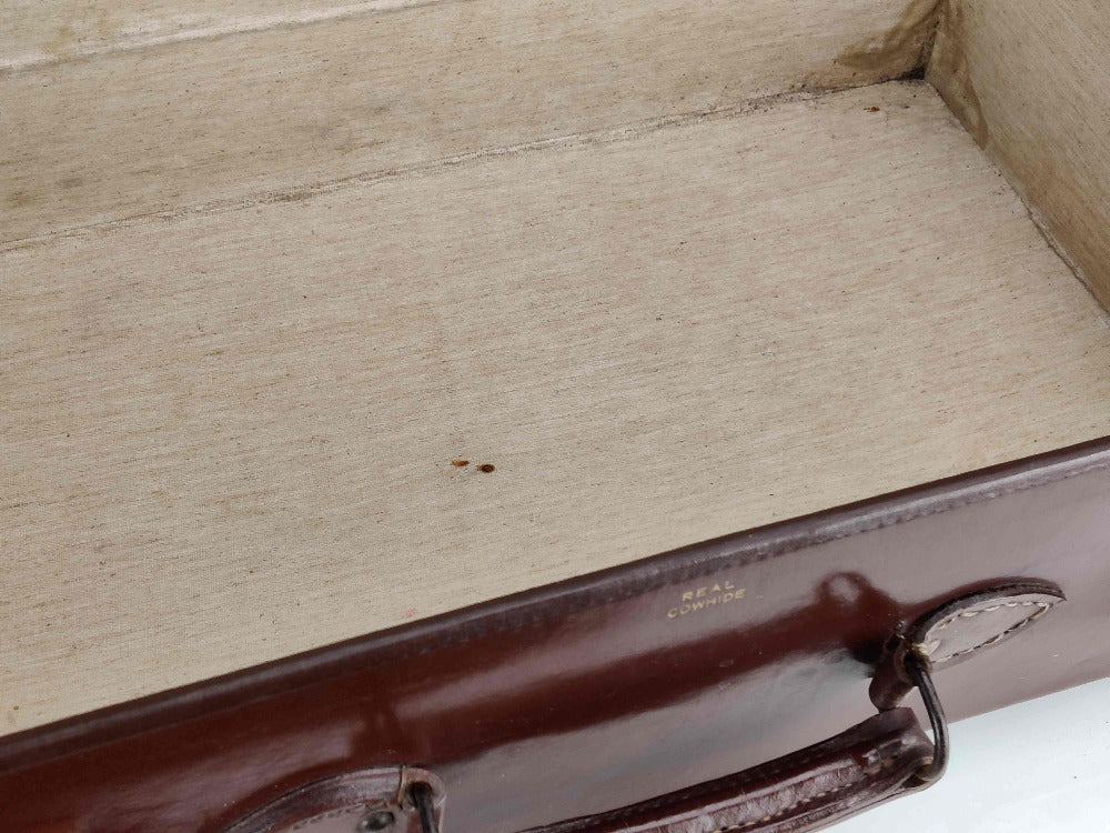 Large Leather Vintage Suitcase