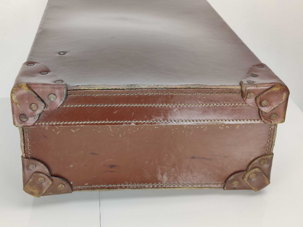 Large Leather Vintage Suitcase