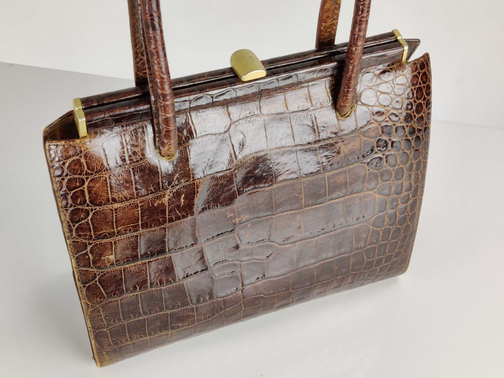 vintage leather handbag