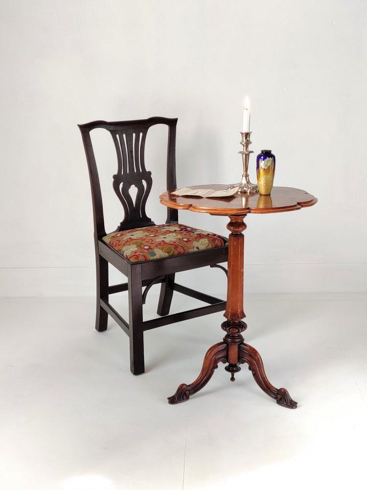 Antique walnut side table