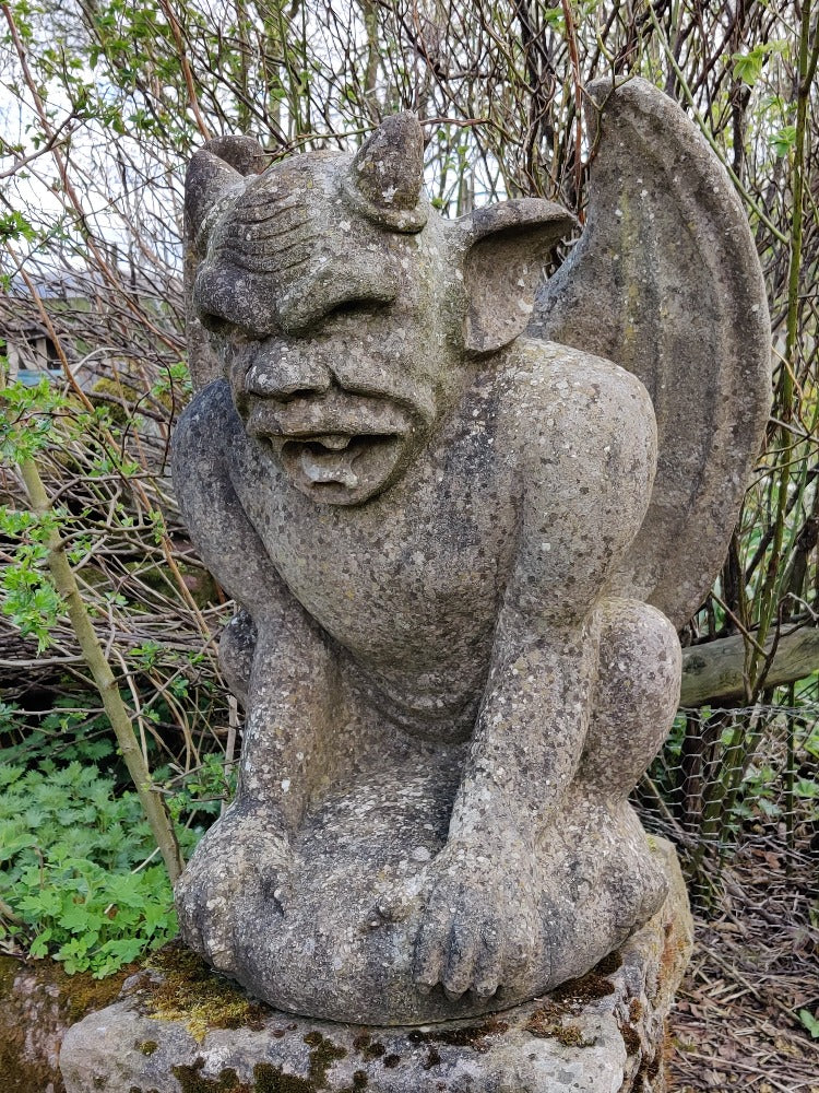 Stone gargoyles.