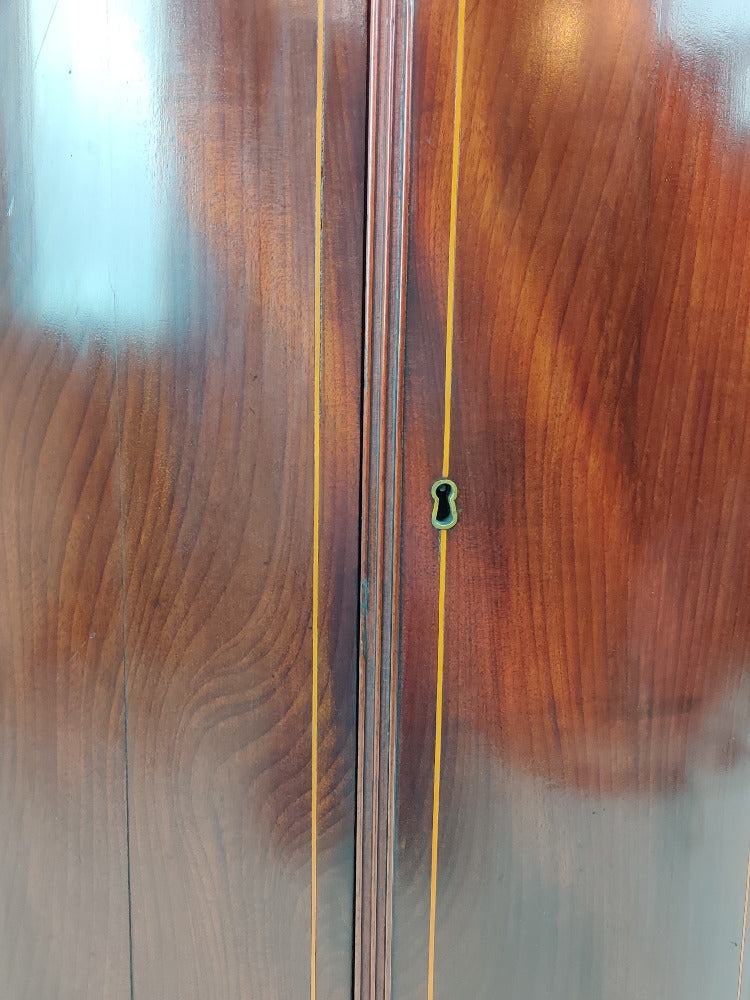 Mahogany Bow Front Corner Cupboard