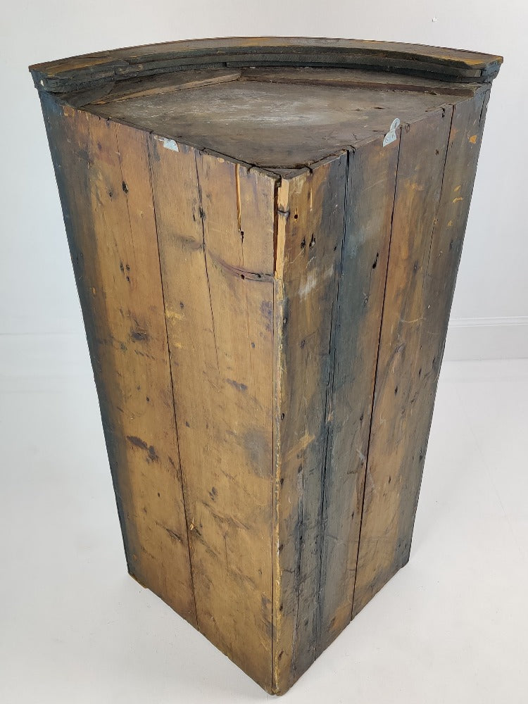 Mahogany Bow Front Corner Cupboard