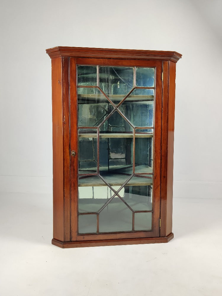 Georgian glazed corner cupboard