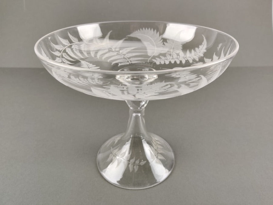 Victorian engraved glass