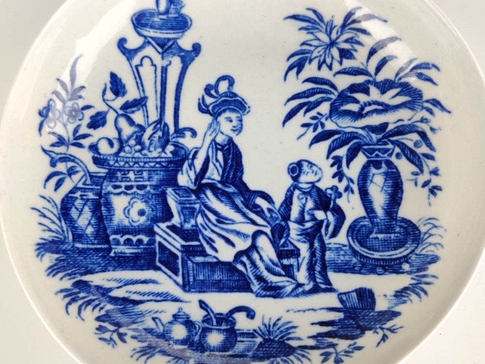 Worcester Blue and White Saucer