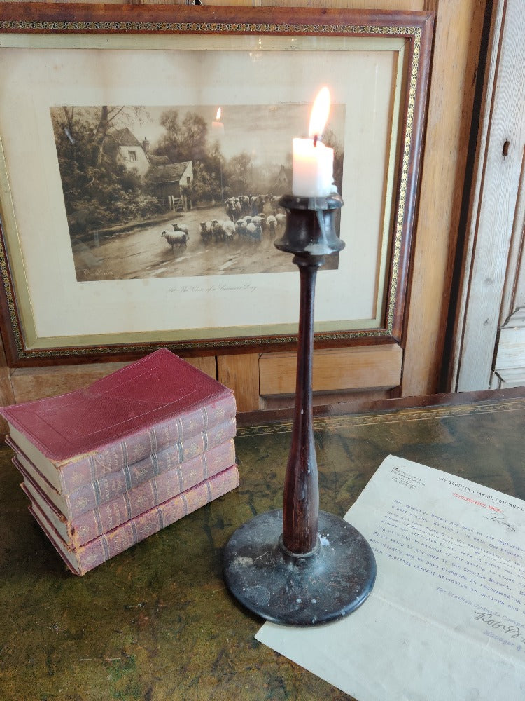 wooden candlesticks