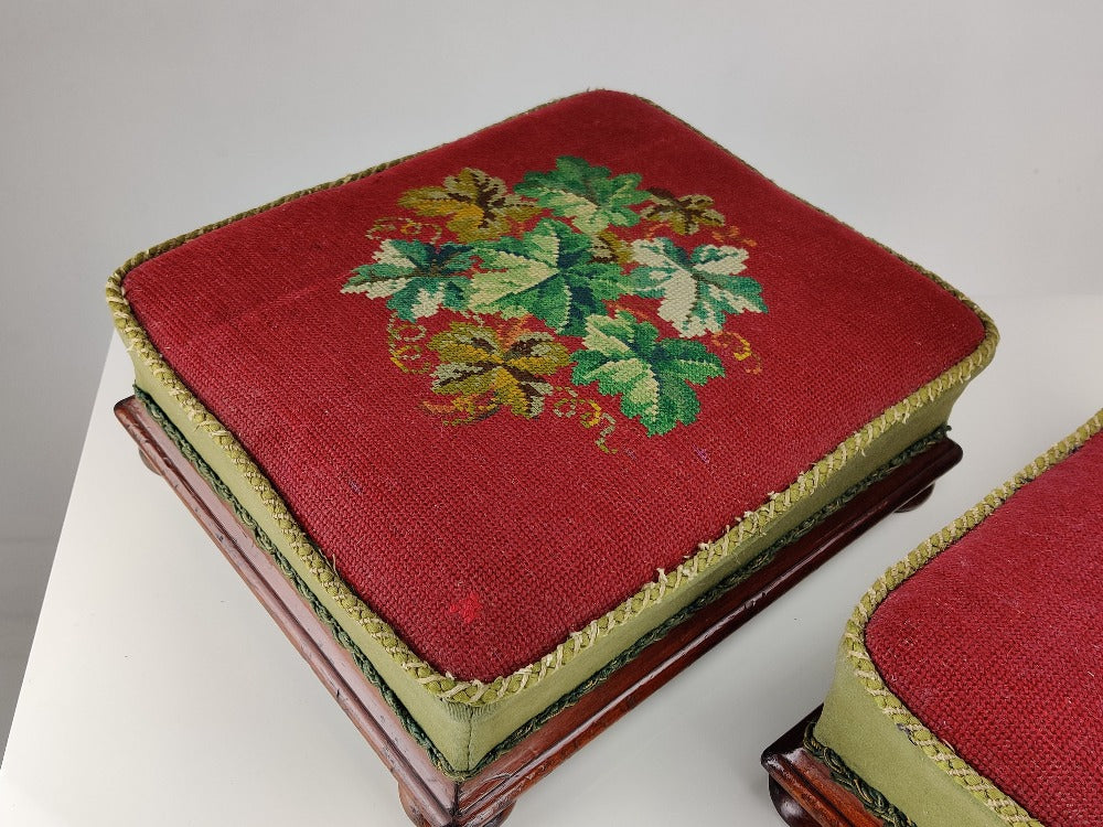 Footstools - Vintage Needle Point