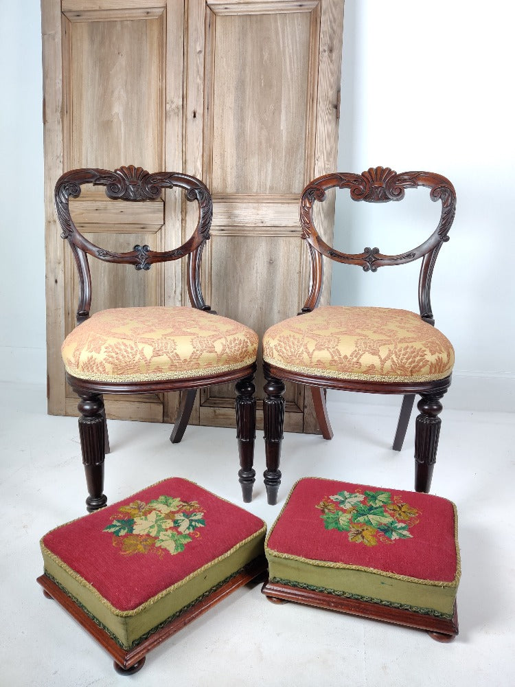 Footstools - Vintage Needle Point