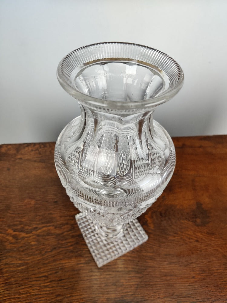 Vintage Cut Glass Vase