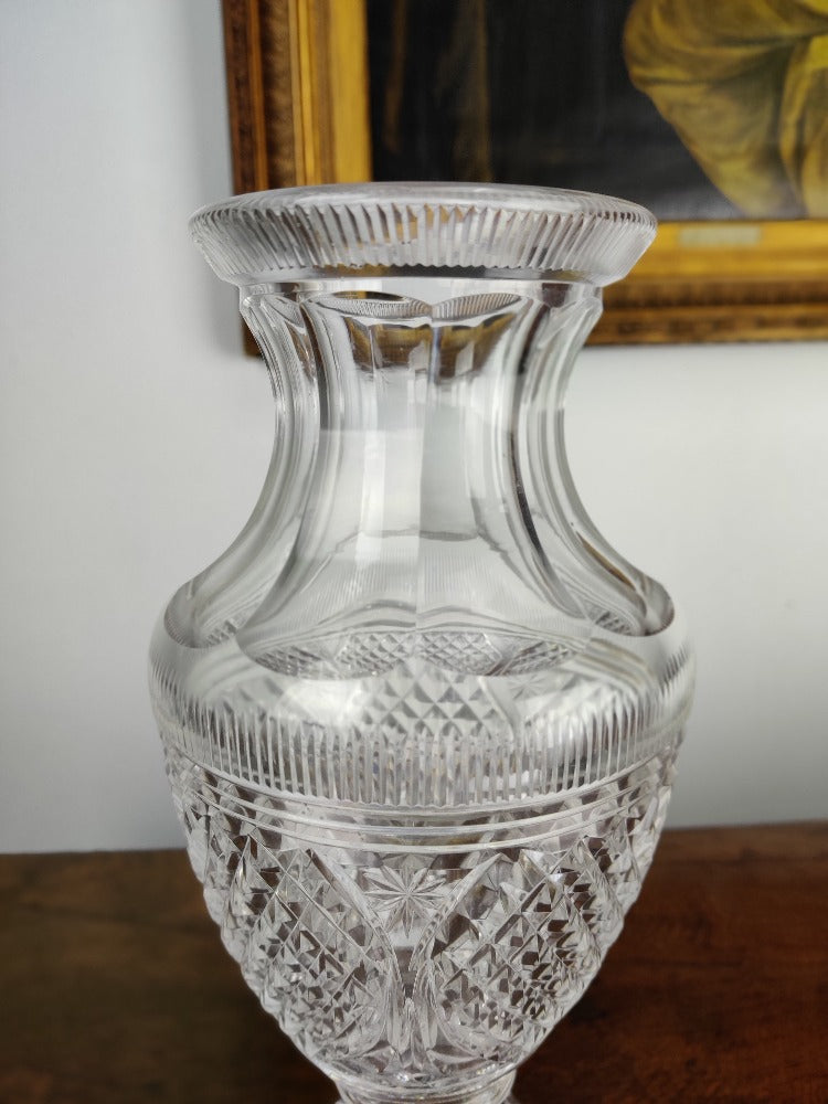 Vintage Cut Glass Vase