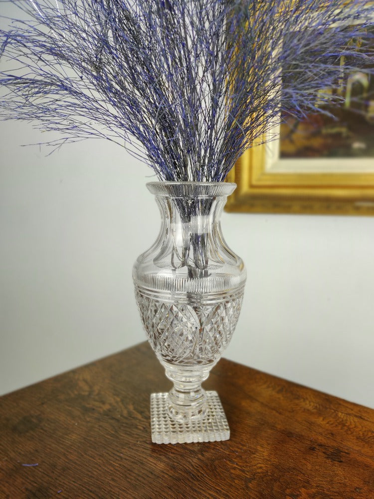 Antique cut glass vase