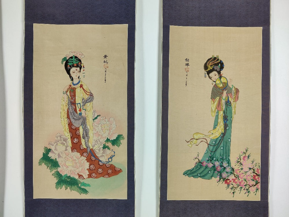 Antique Chinese silk scrolls