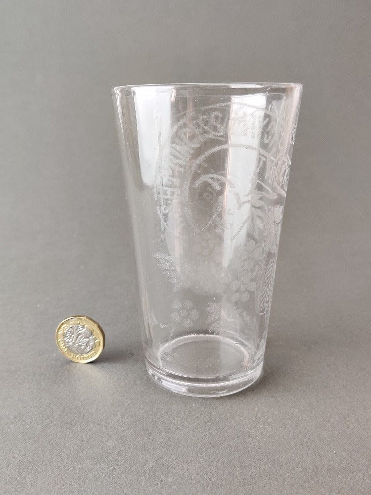 Acid etched glass