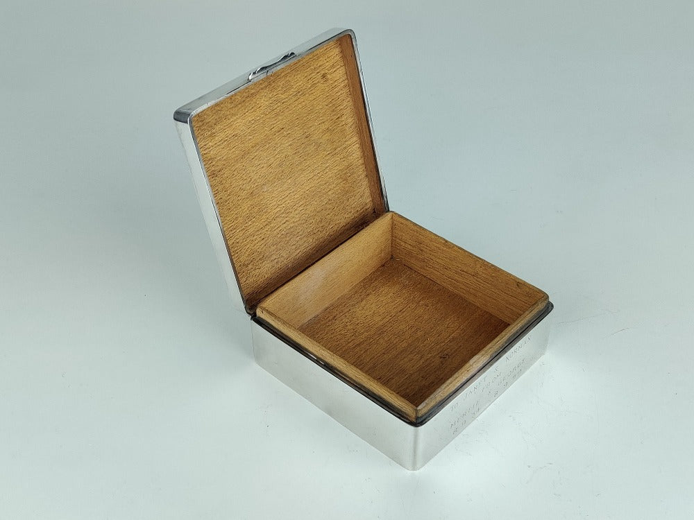silver cigarette box