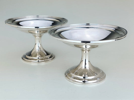 Silver tazza dishes
