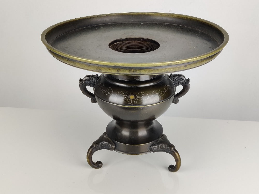 bronze ikebana vase