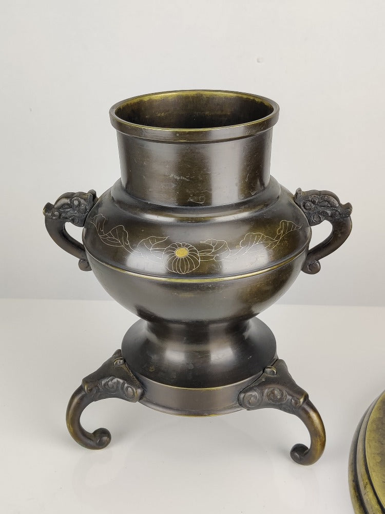 Ikebana Vase - Japanese Bronze