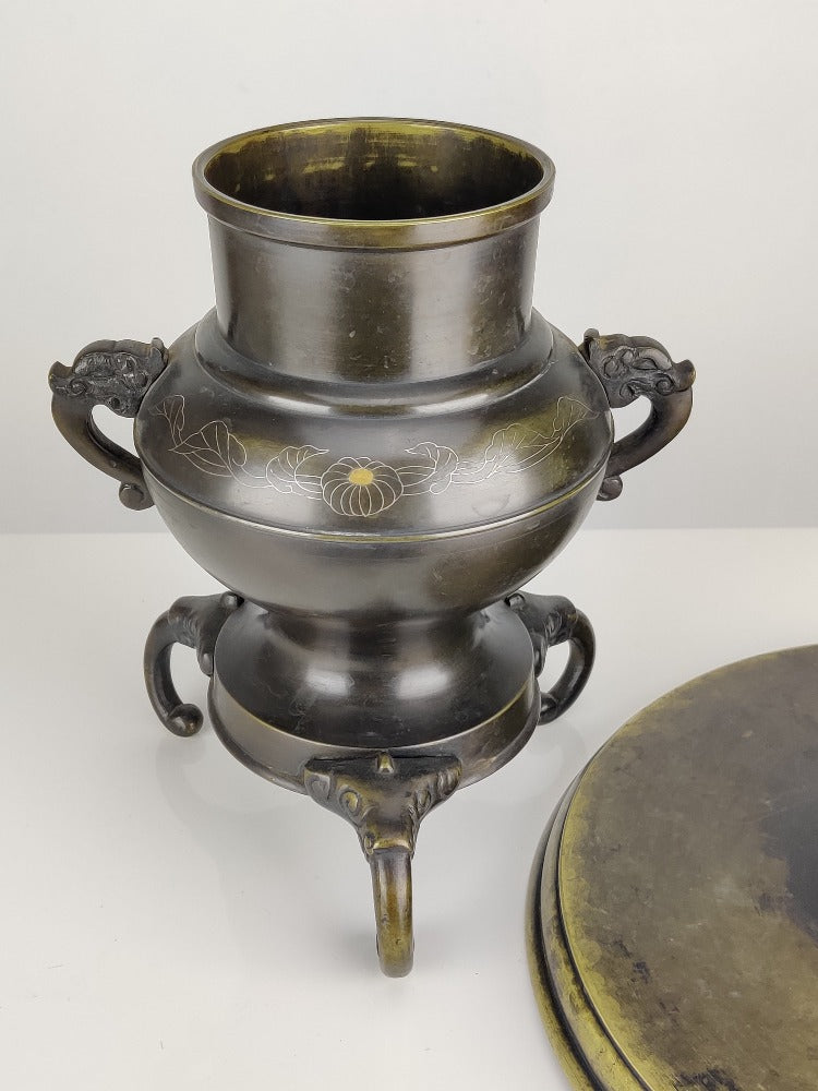 Ikebana Vase - Japanese Bronze