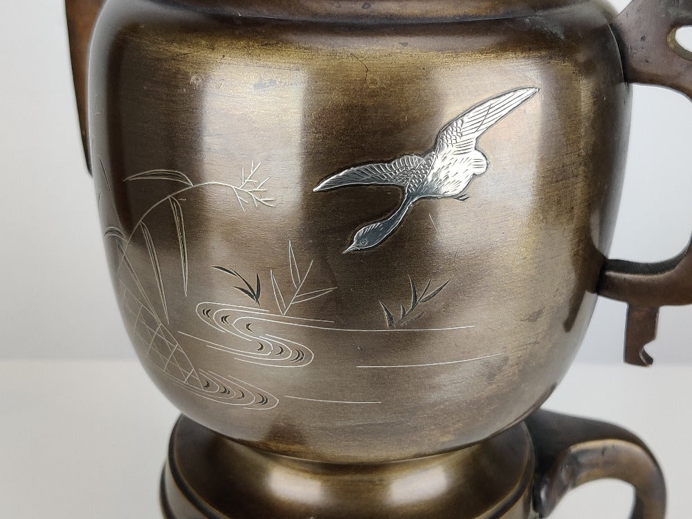 Ikebana Vase - Japanese Bronze