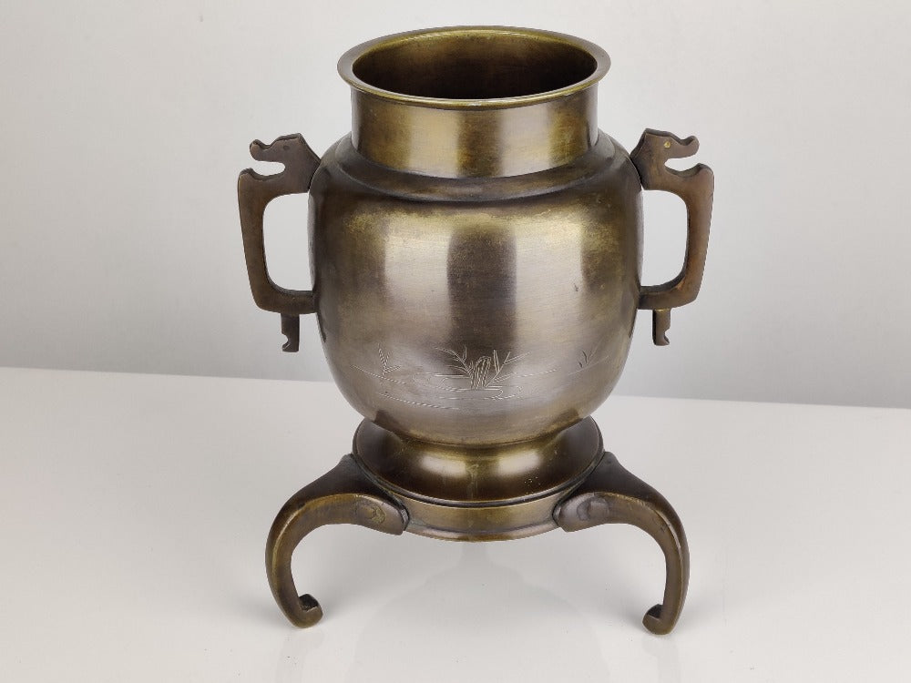Ikebana Vase - Japanese Bronze