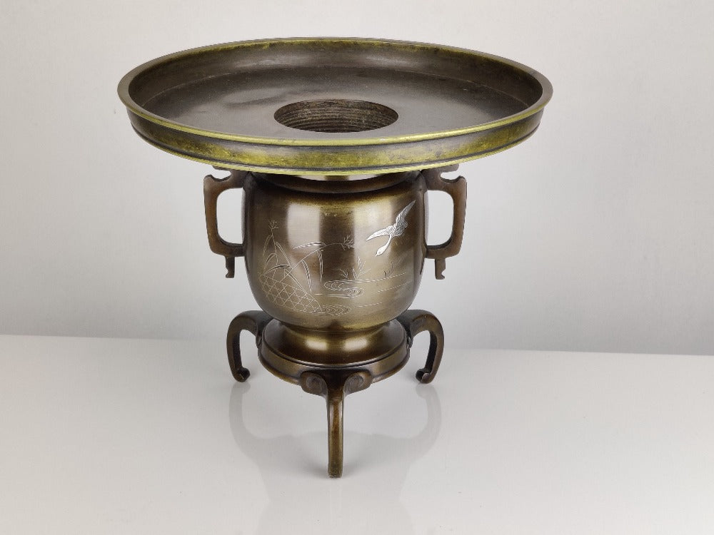 bronze ikebana vase