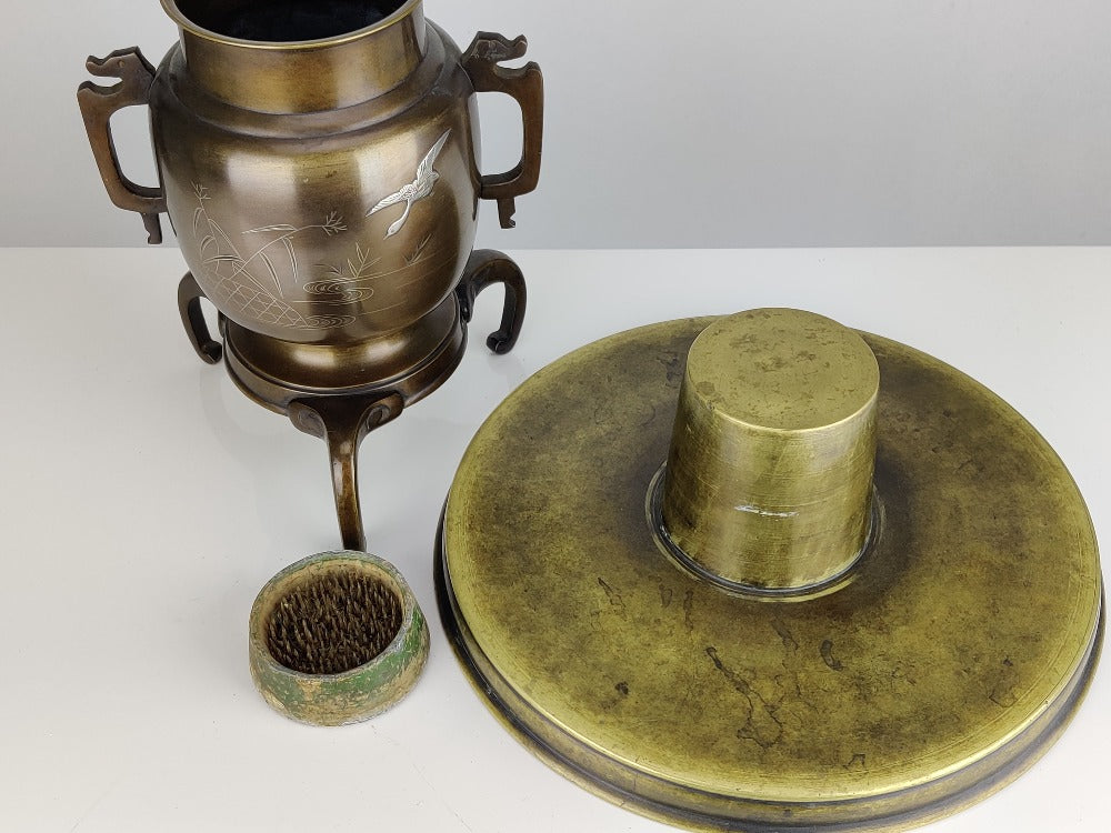 Ikebana Vase - Japanese Bronze