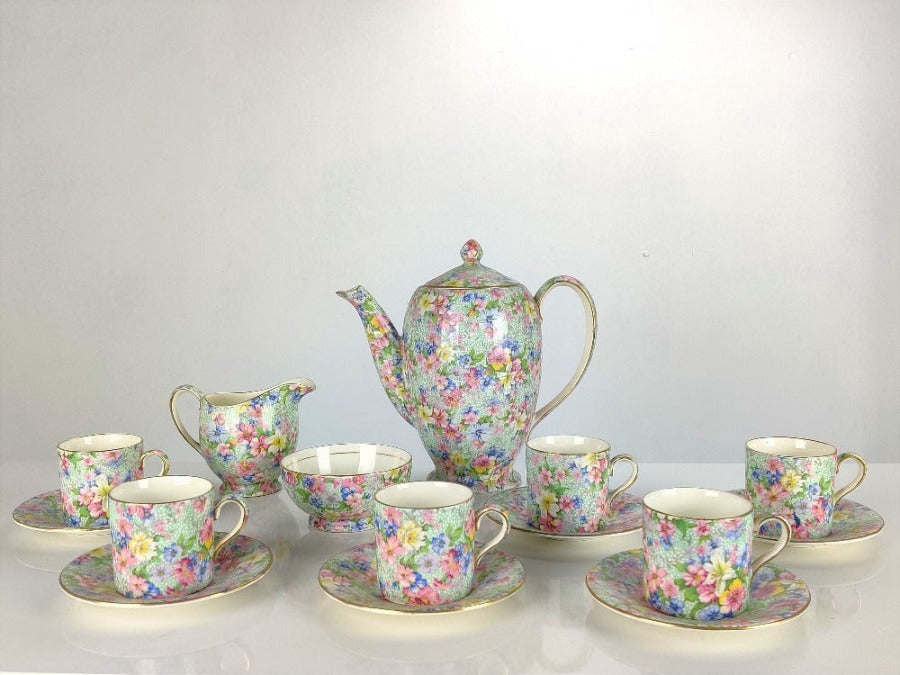 coffee set Royal Winton chintz