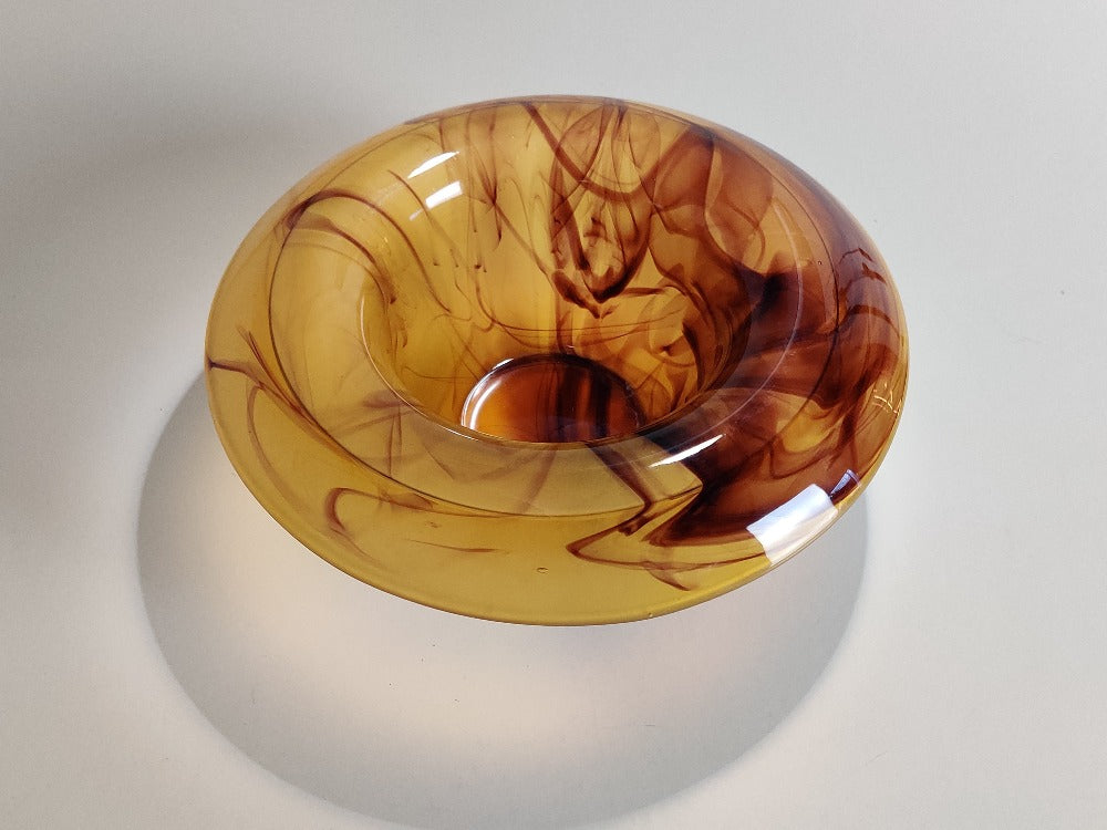 antique glass rose bowl