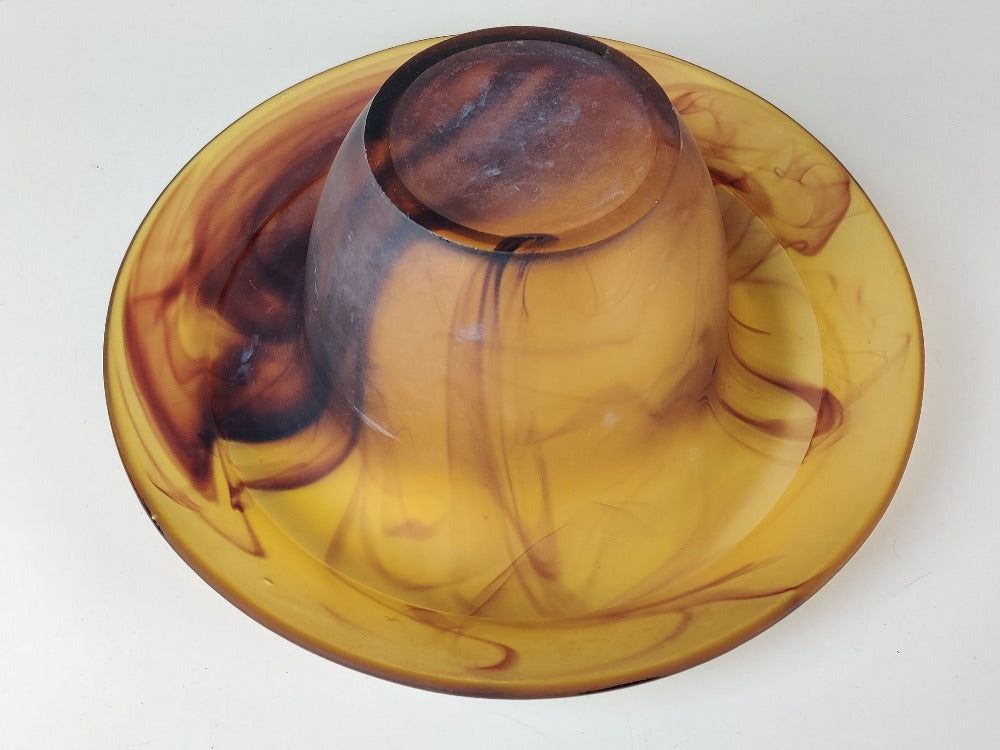 Art Deco Glass Rose Bowl - Davidson
