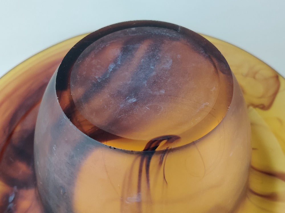 Art Deco Glass Rose Bowl - Davidson