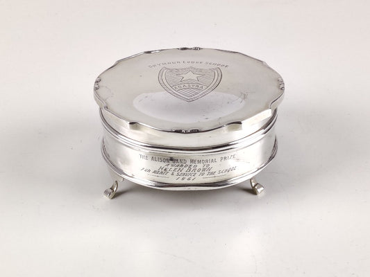 Silver Trinket Box - School Award