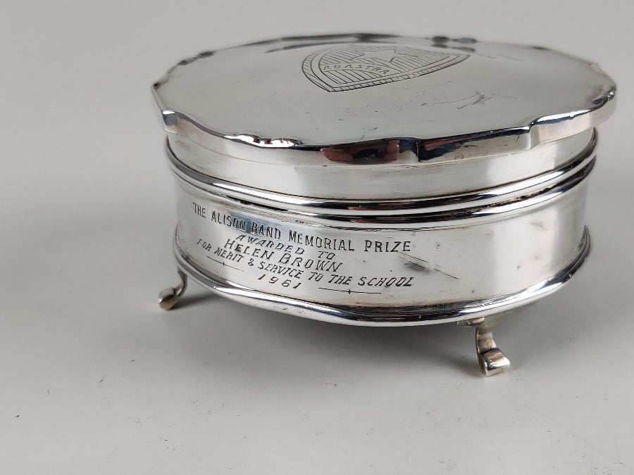 Silver Trinket Box - School Award
