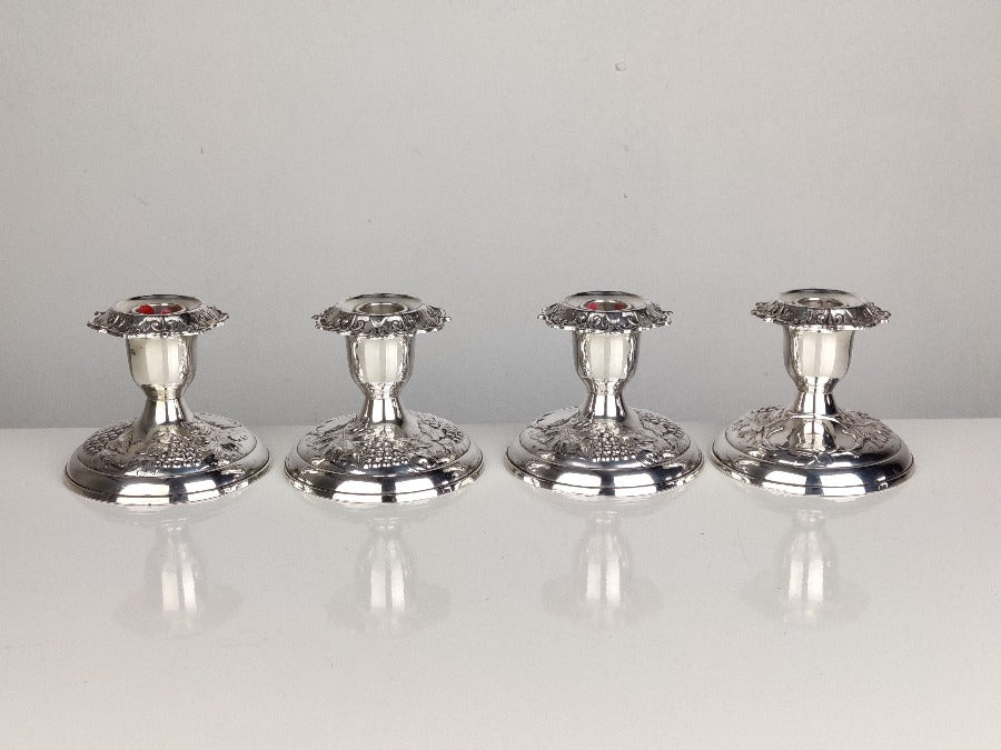 Silver candle sconces
