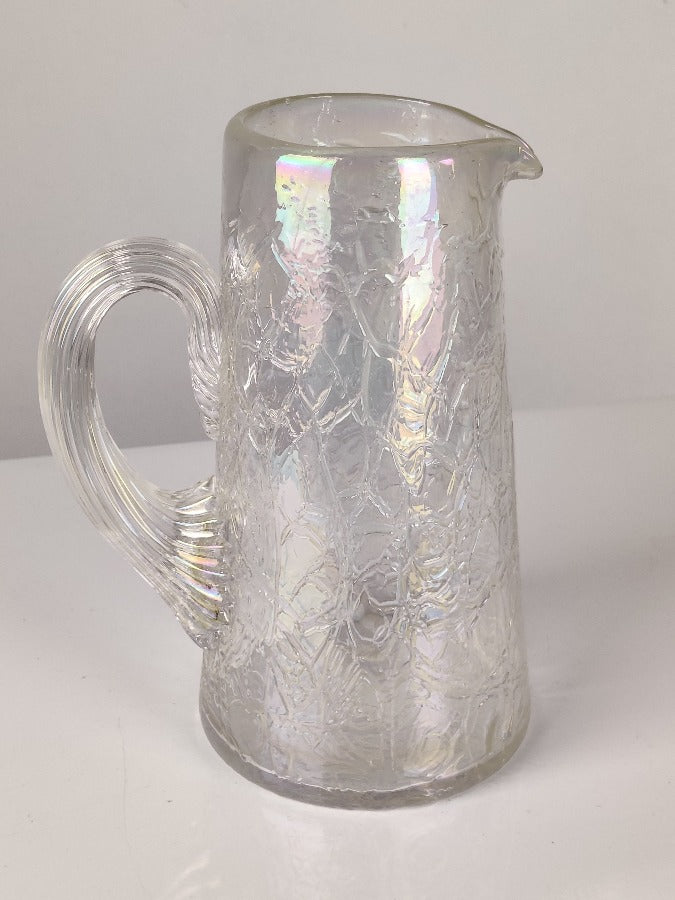 vintage iridescence glass jug