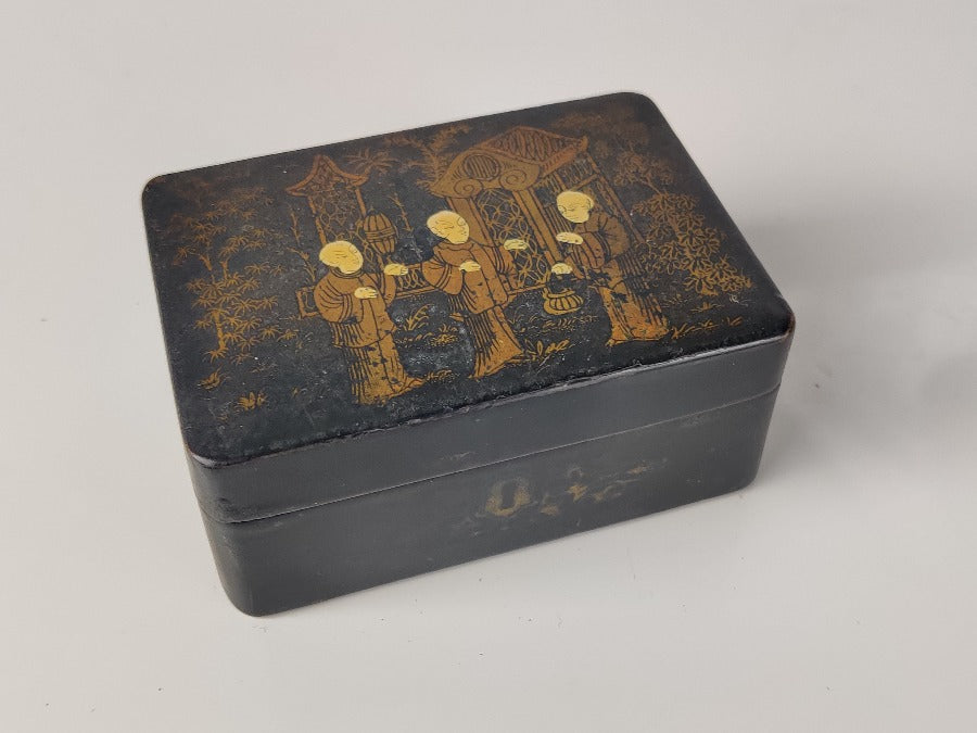 Gilt & Black Lacquer Box