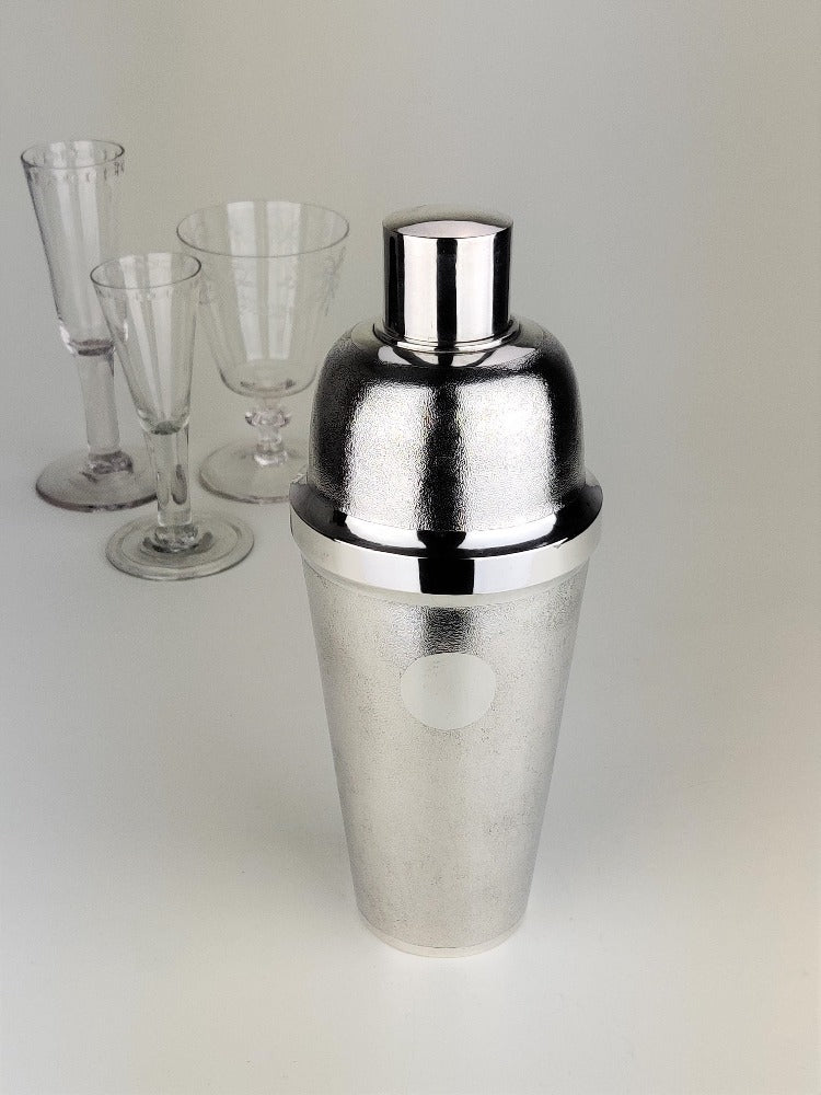 Silver cocktail shaker