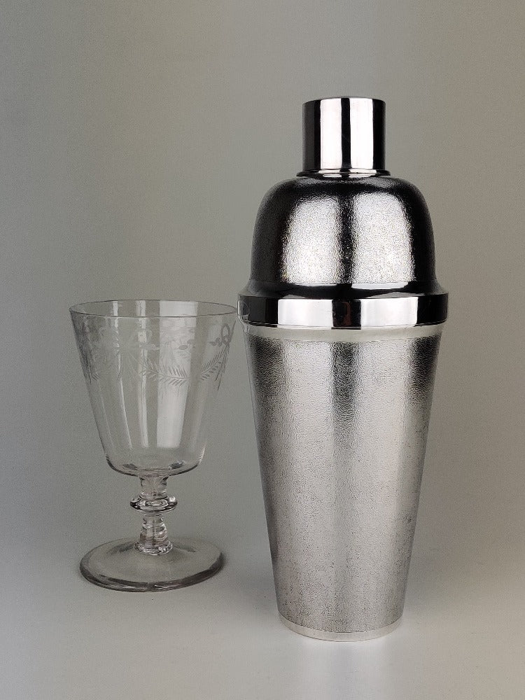 vintage silver cocktail shaker