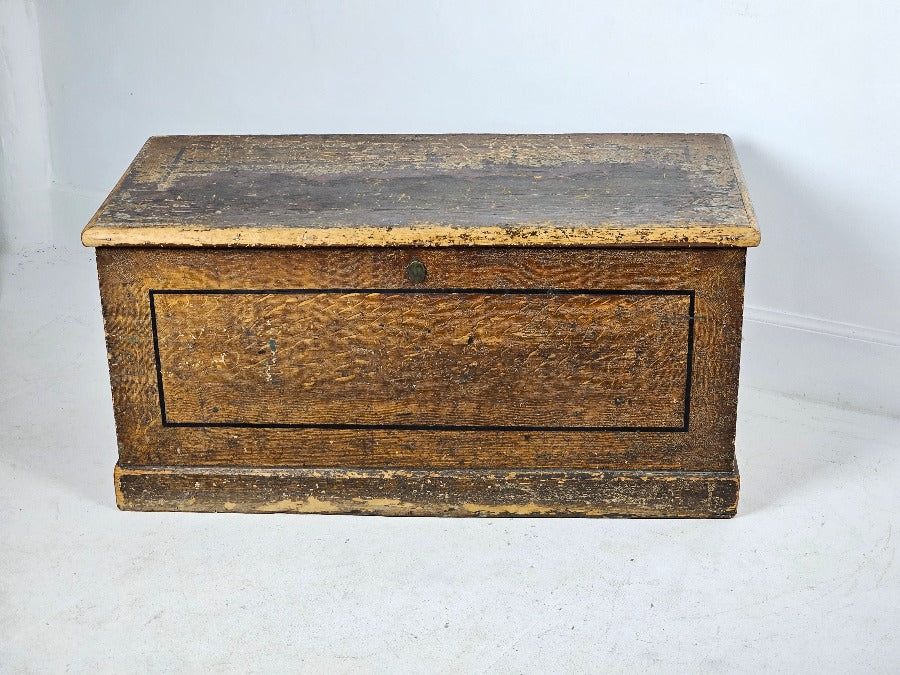 antique  pine blanket box