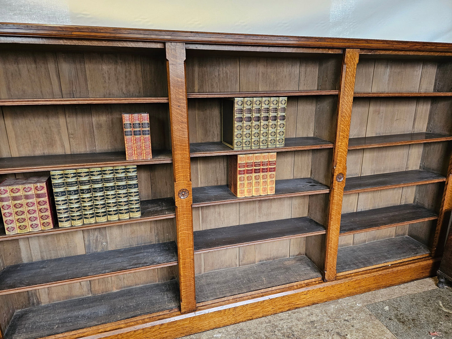 Large Open Front Bookcase - Victorian