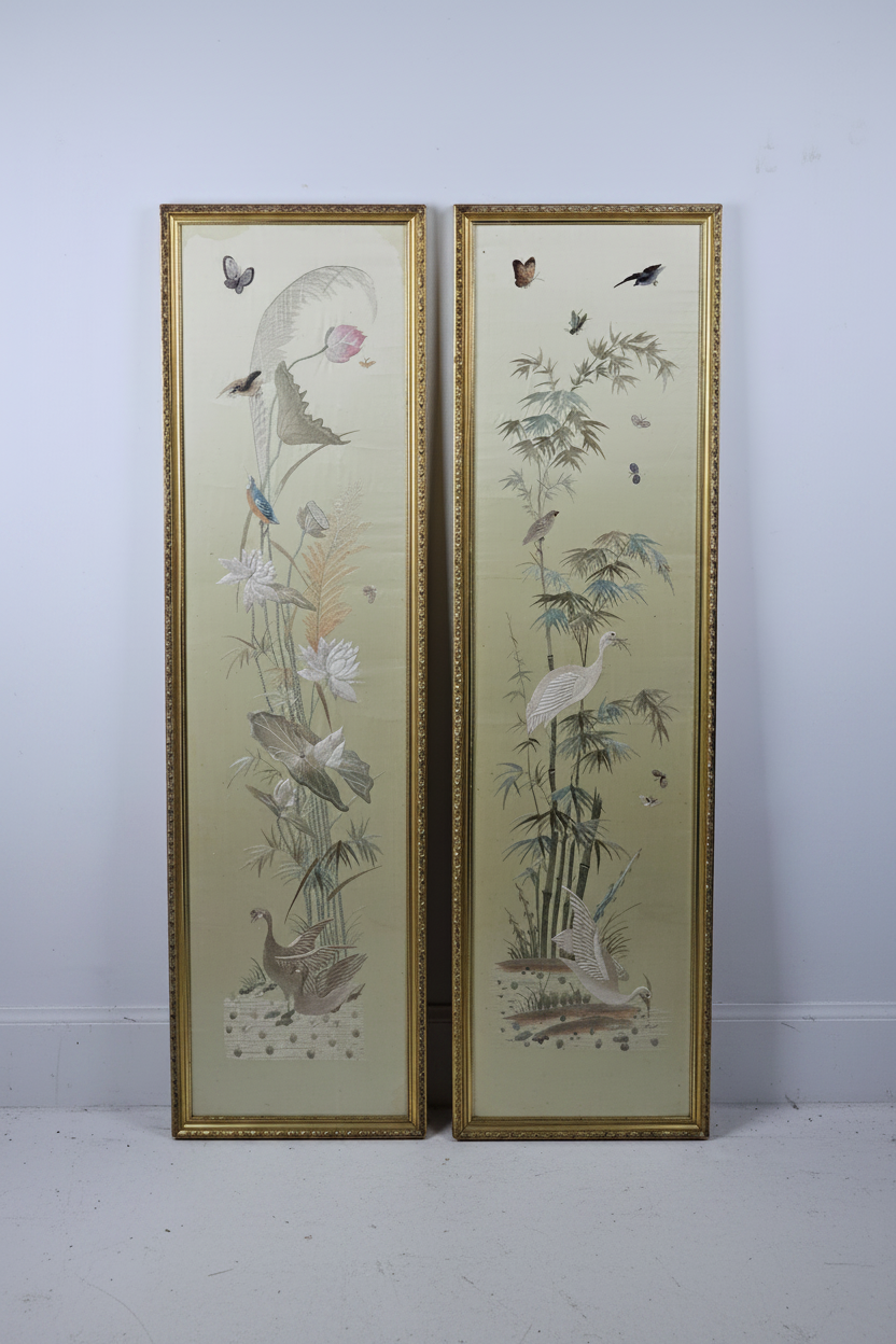 Silk Embroidered Panels