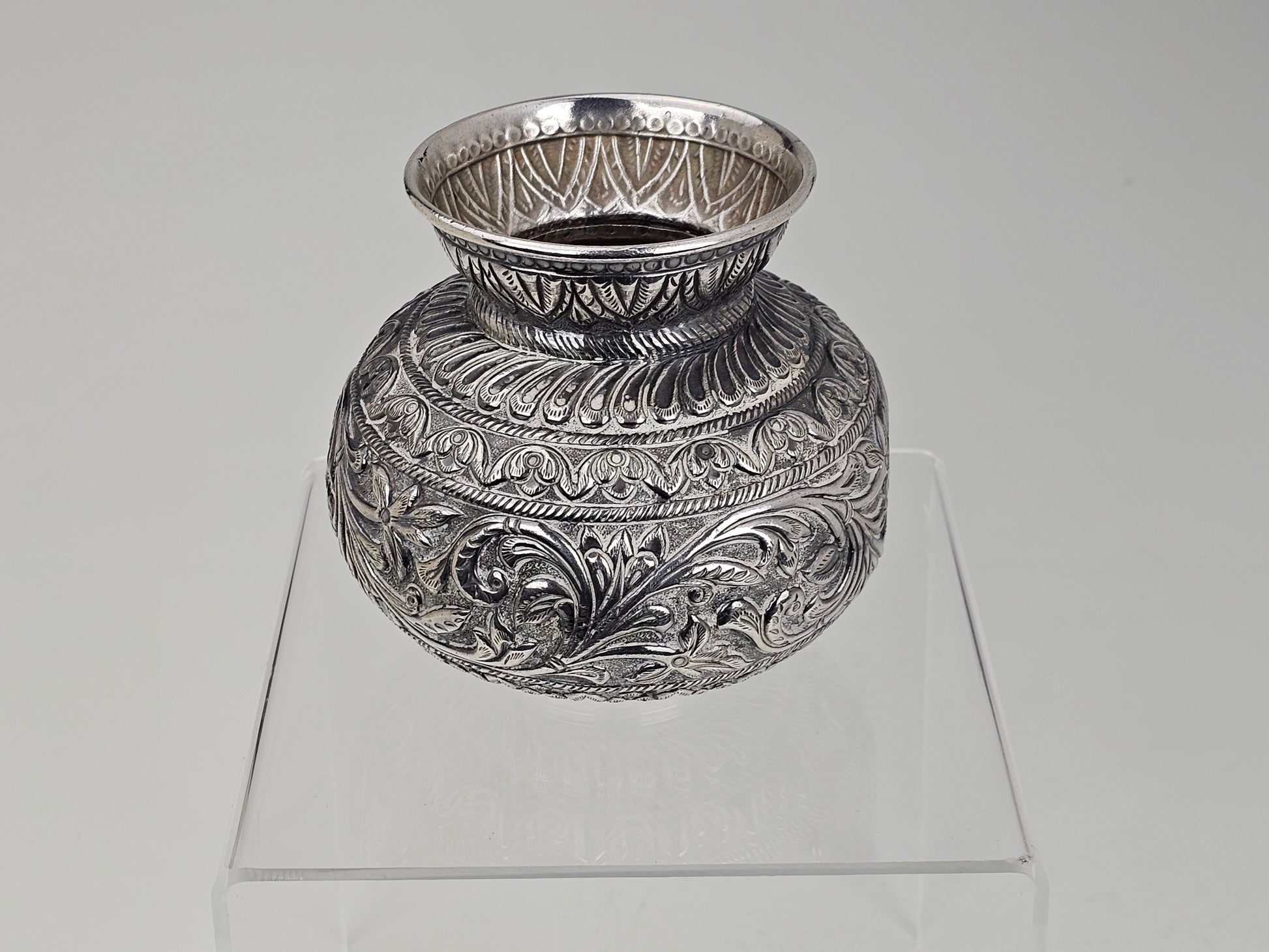 Indian silver vase