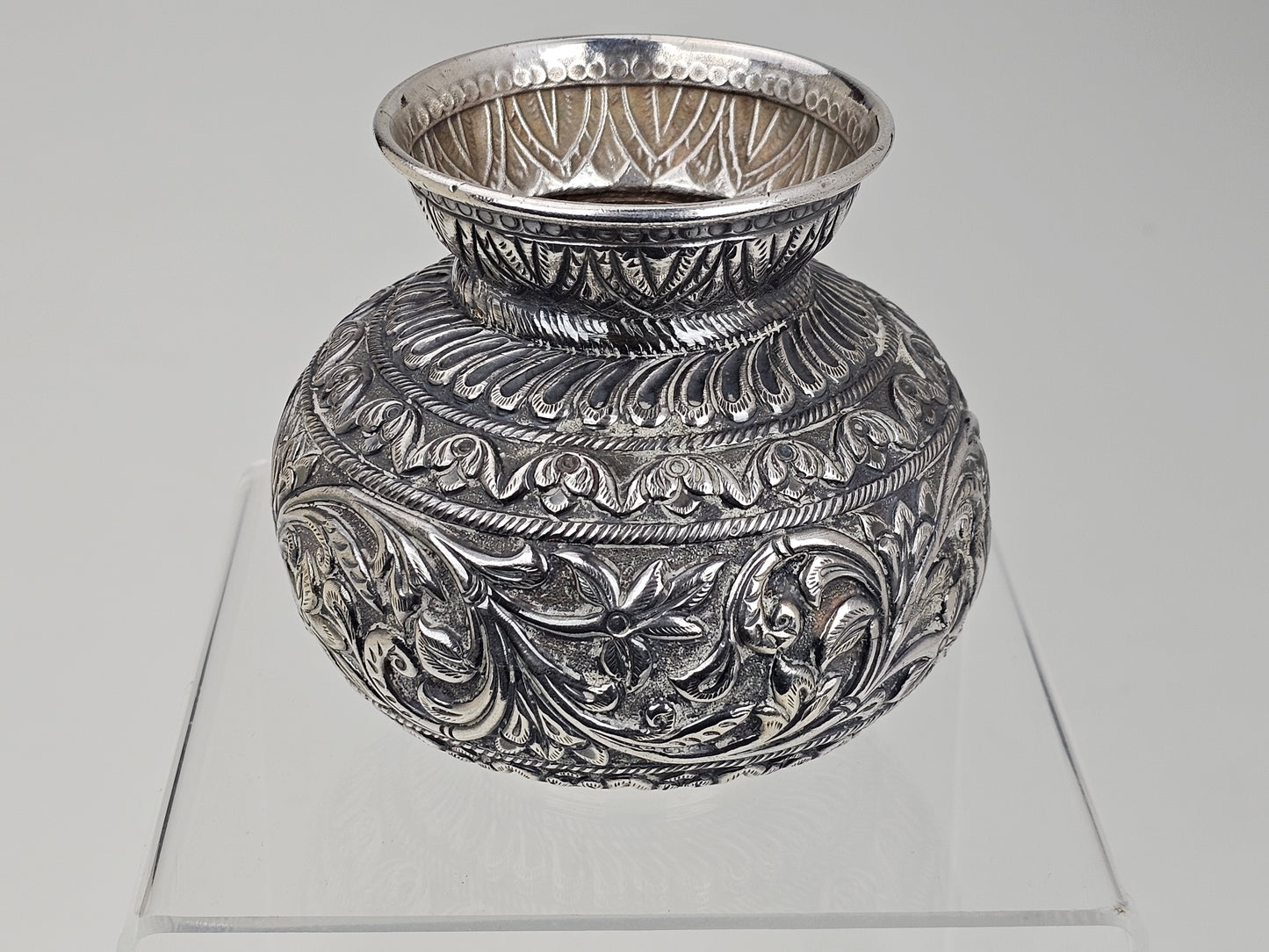 Anglo Indian silver vase