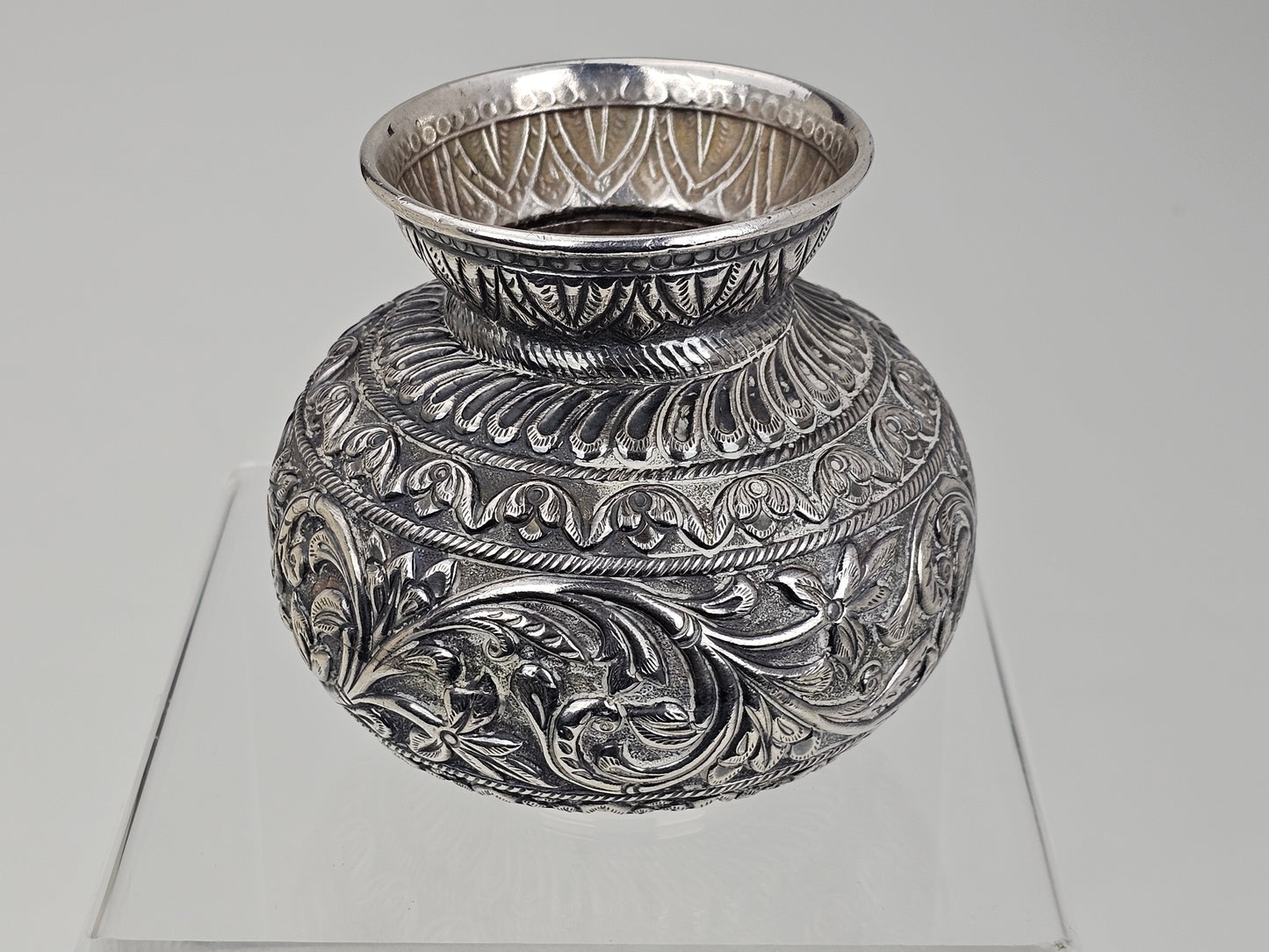 Antique Indian Silver Vase