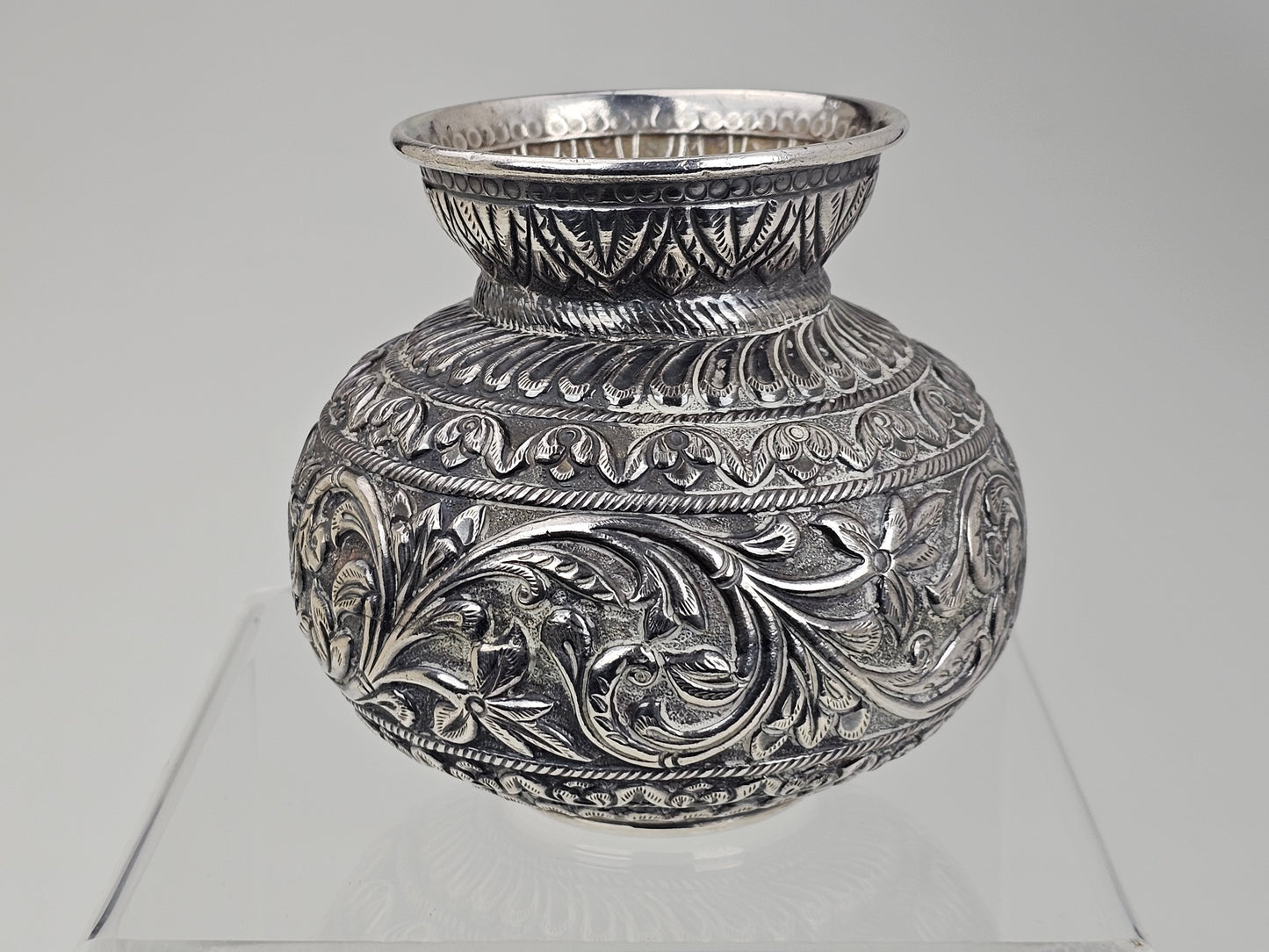 Antique Indian Silver Vase